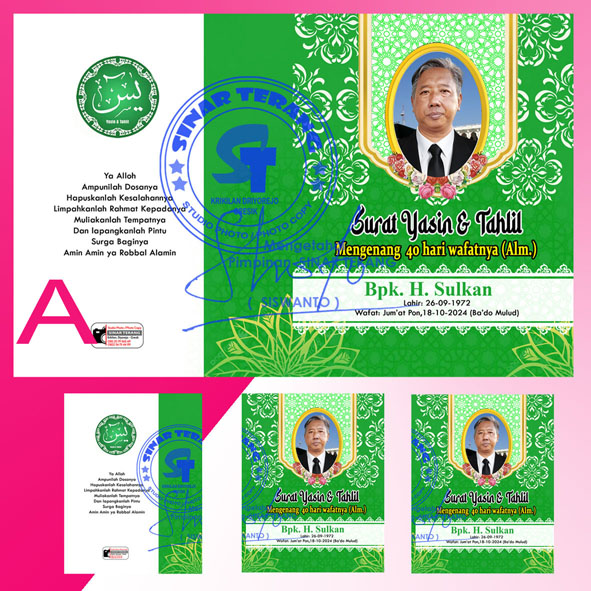 Cetak Yasin Softcover 8500 Sinar Terang Driyorejo